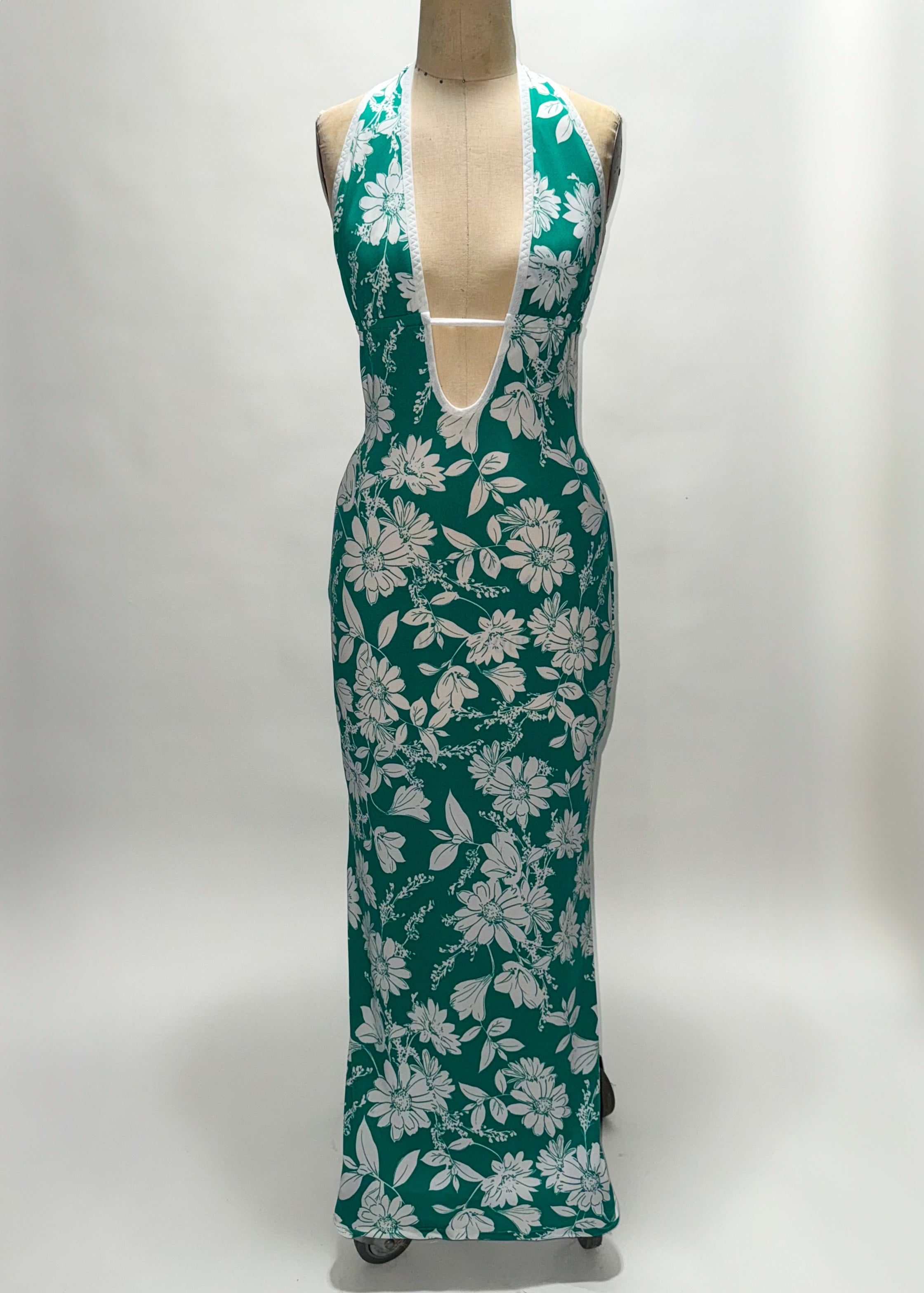 Green Floral Dress - 1 of 1 (SIZE M)