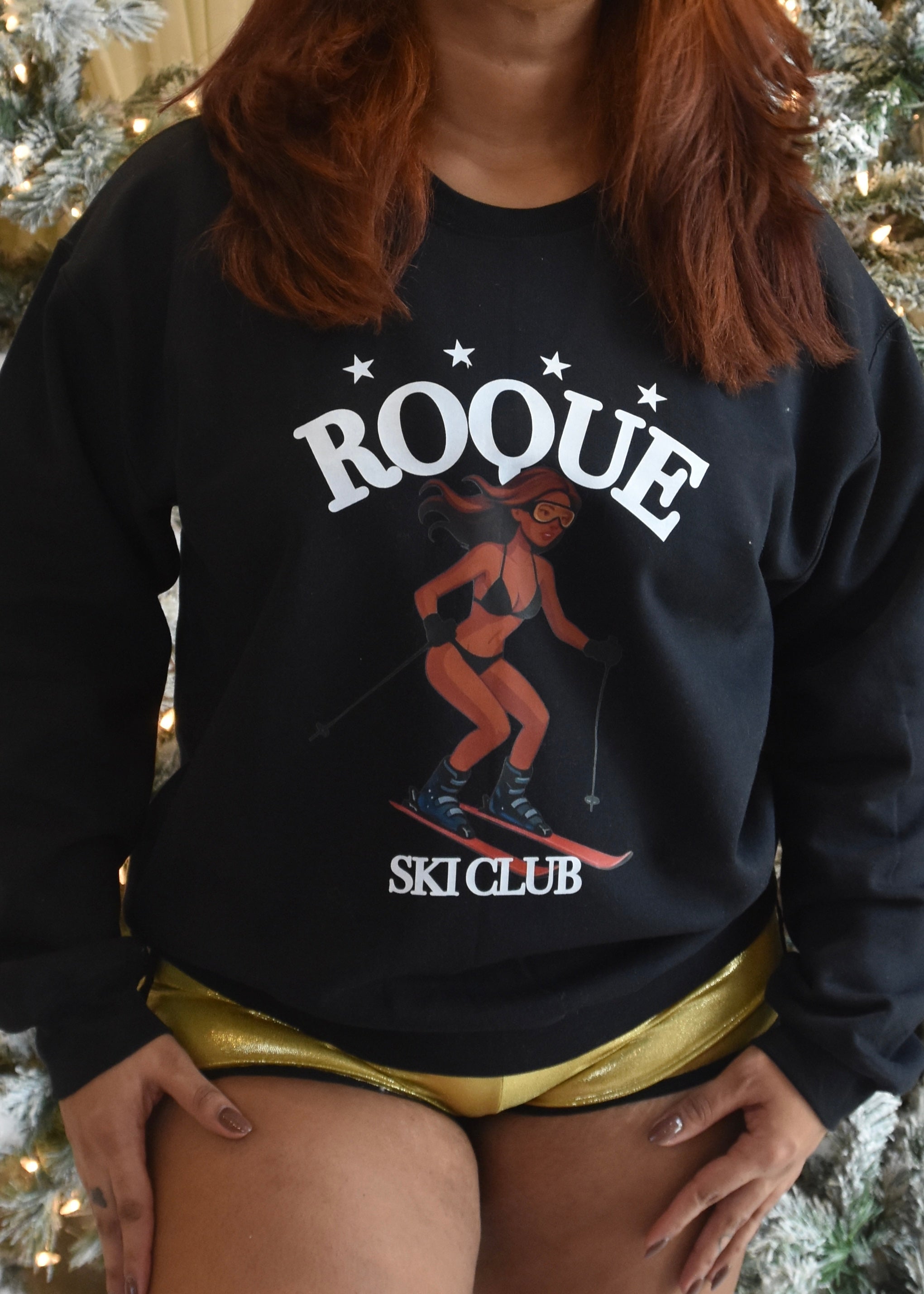 Roque Ski Club Graphic Sweatshirt in Black