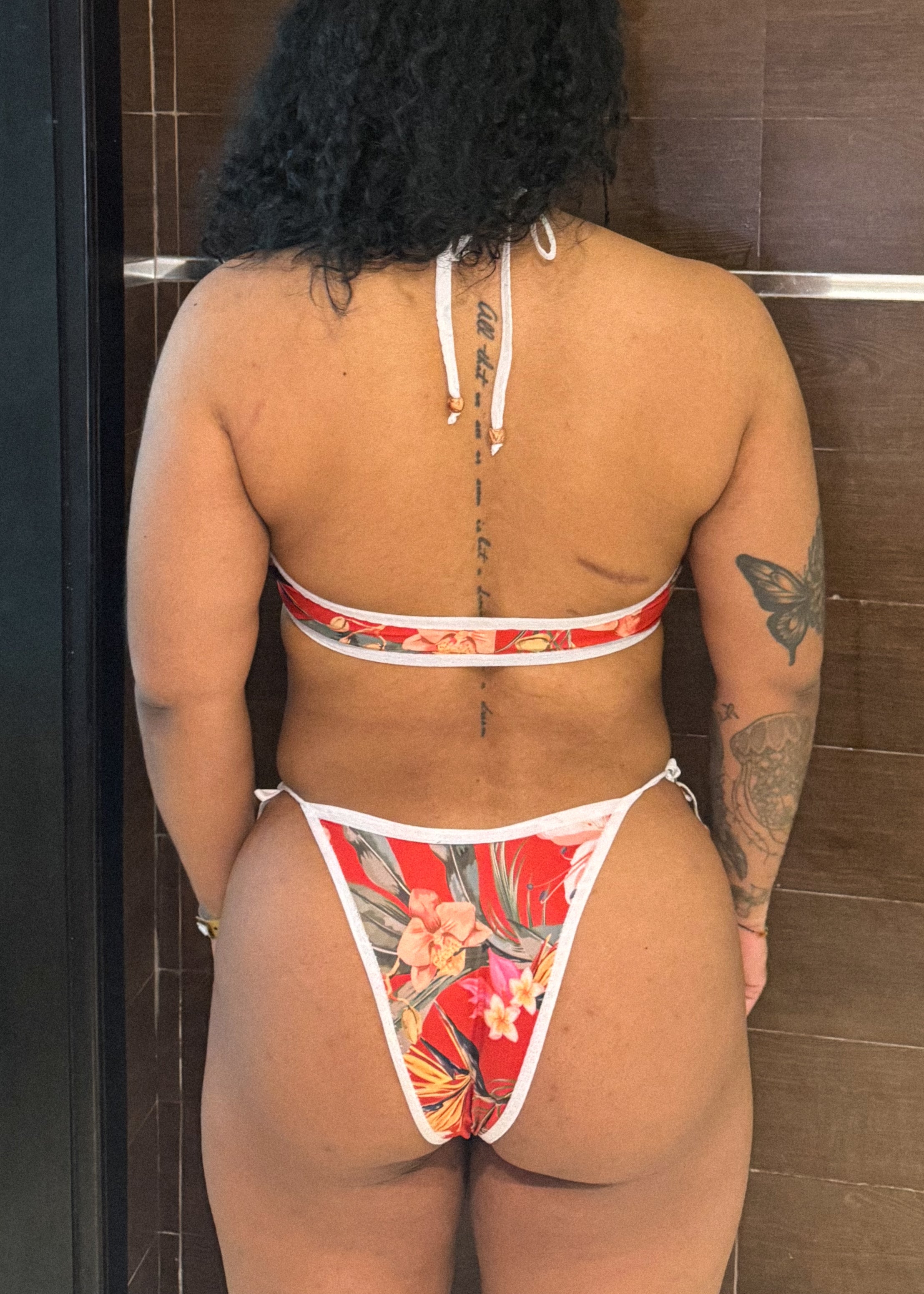 Demi Kini in Red Floral