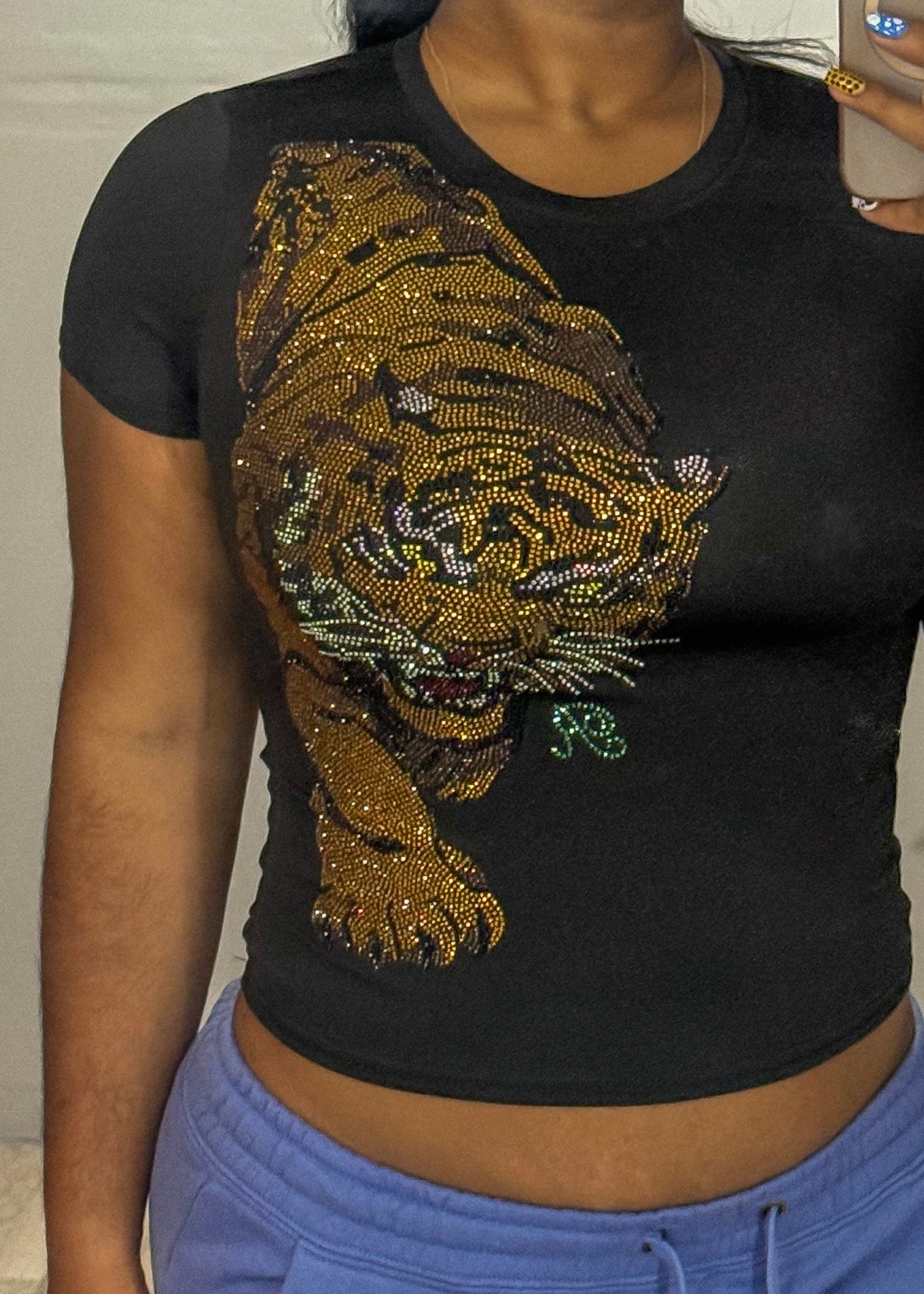 Tiger Rhinestone Tee - 1 of 1 (SIZE M)