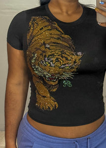 Tiger Rhinestone Tee - 1 of 1 (SIZE M)