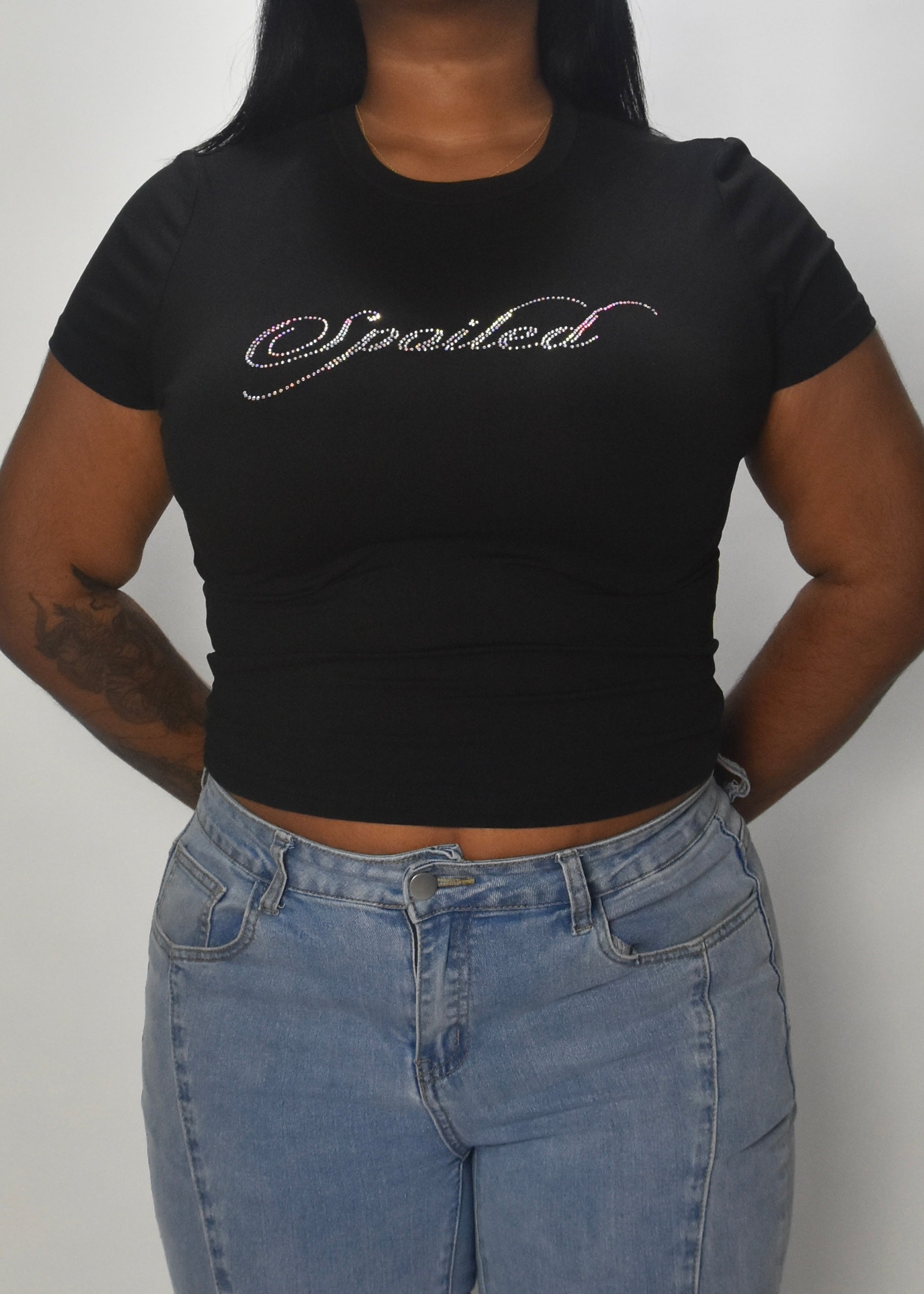 Spoiled Baby Tee in Black