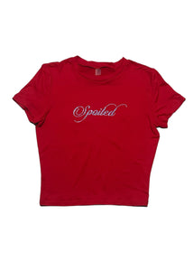 Spoiled Baby Tee in Red