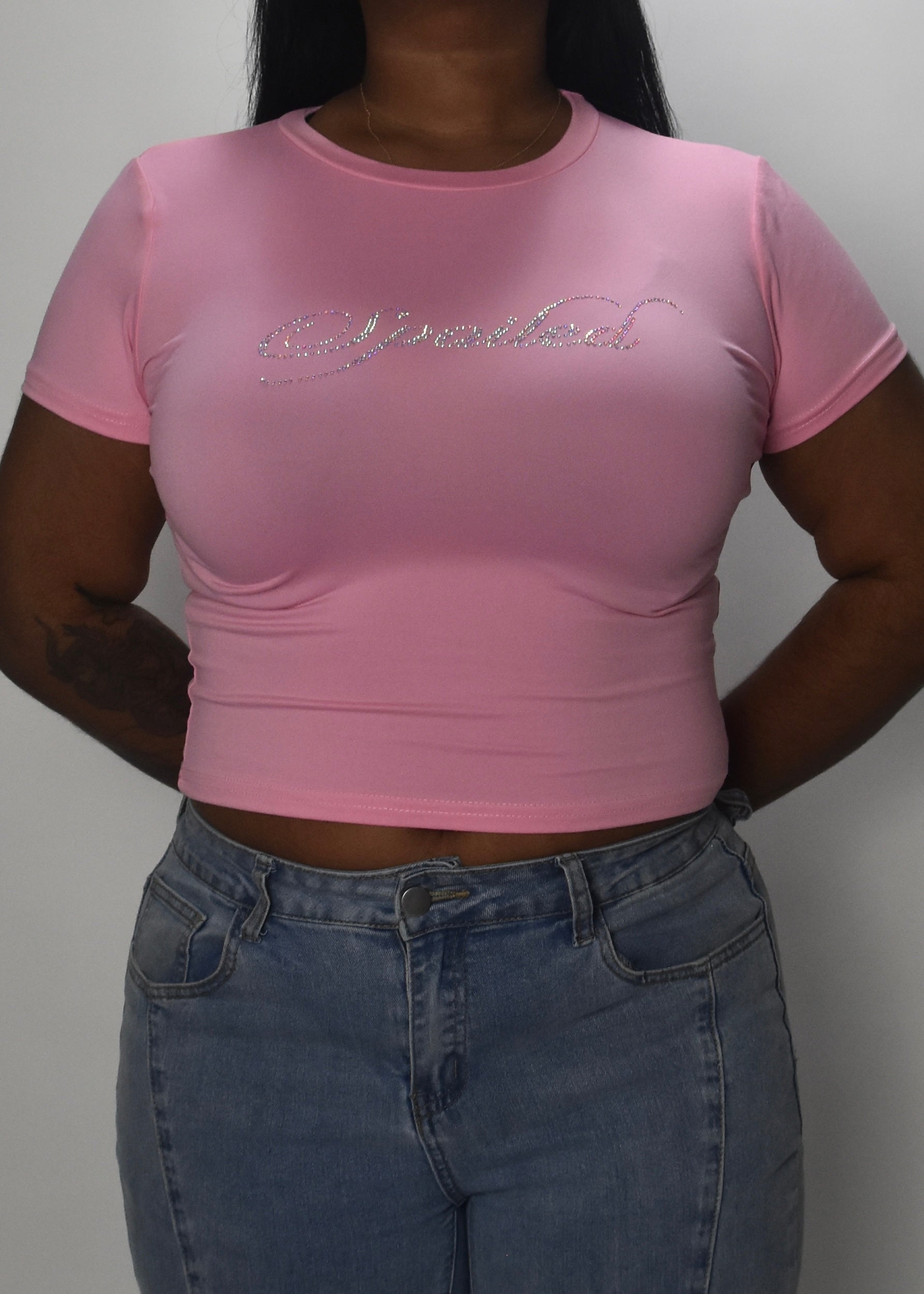 Spoiled Baby Tee in BB Pink