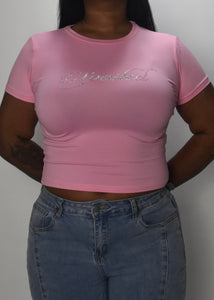 Spoiled Baby Tee in BB Pink